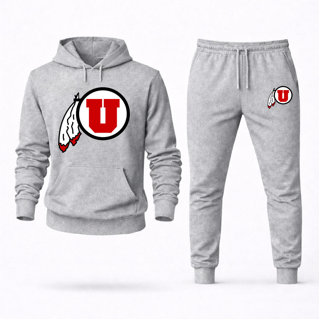 Utah Utes Hoodie and Joggers Set - Grey