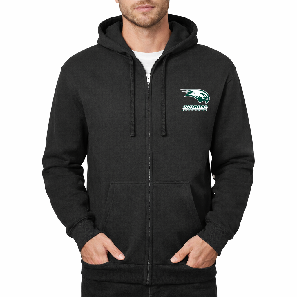Men's Wagner Seahawks Zipper Hoodie - Black