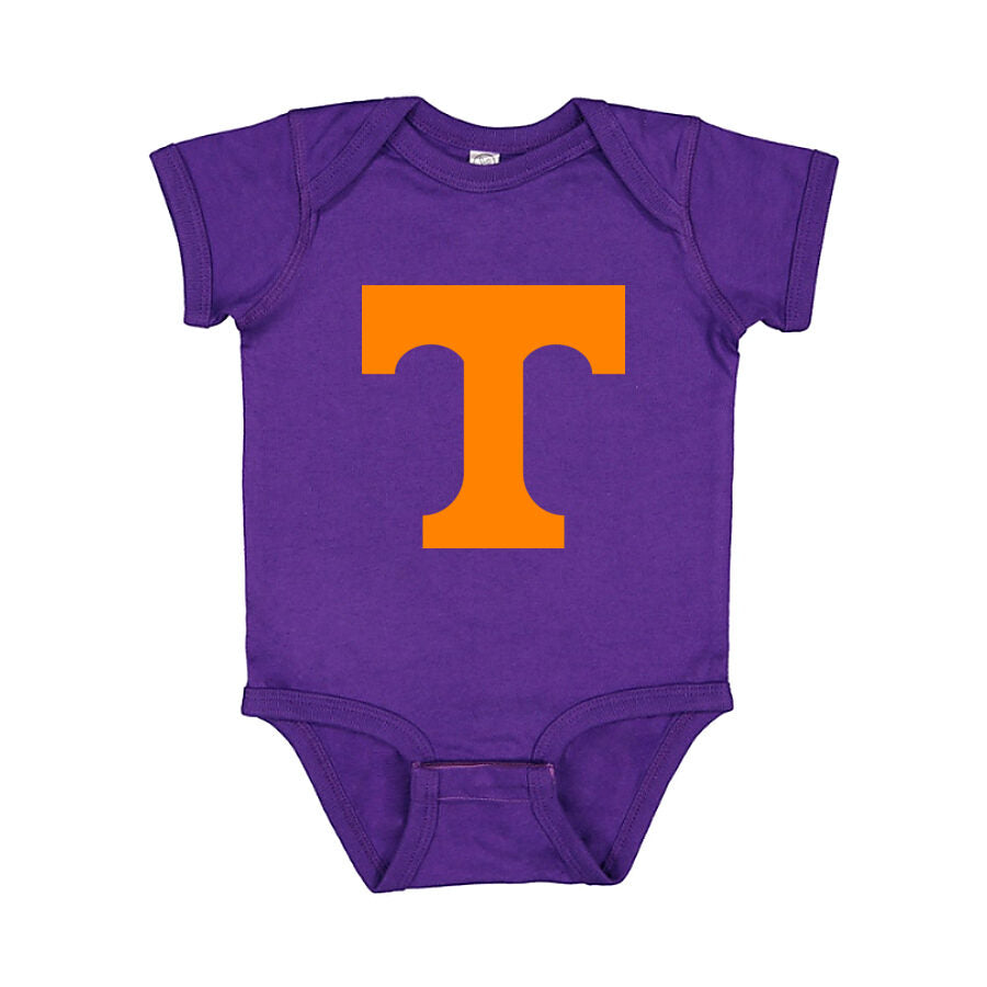 Tennessee Volunteers Orange Logo Baby Romper Onesie - Purple