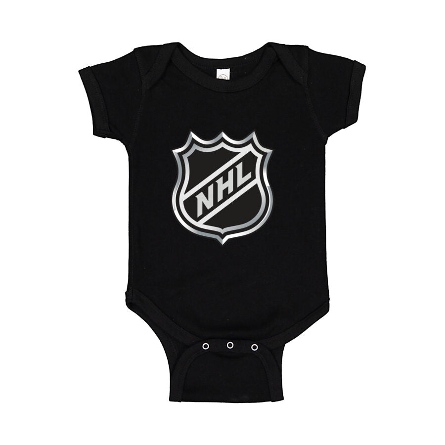 NHL Shield Baby Romper Onesie - Black