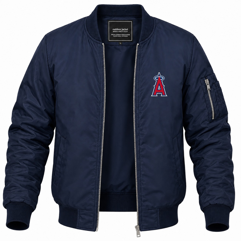 Men's Los Angeles Angels Lightweight Bomber Jacket - Navy