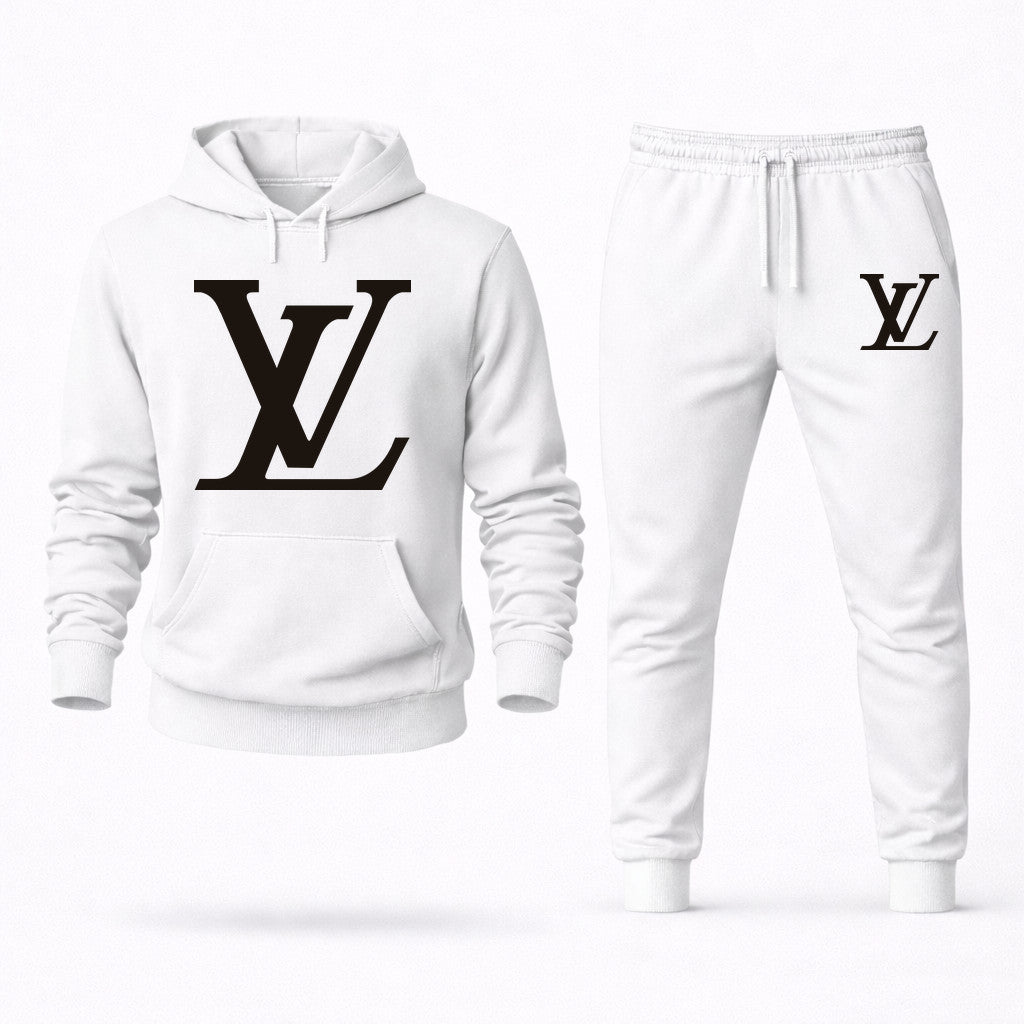 Louis Vuitton Hoodie and Joggers Set - White