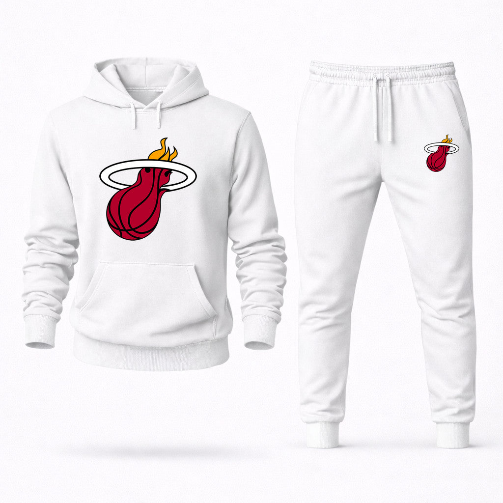 Miami Heat Hoodie and Joggers Set - White