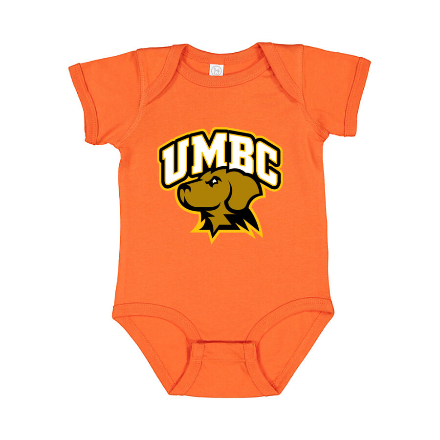 UMBC Retrievers Baby Romper Onesie - Orange