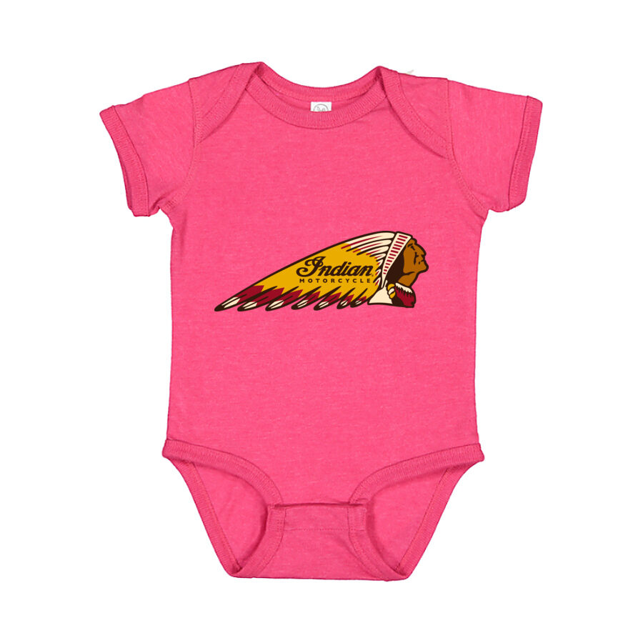 Indian Motorcycle Baby Romper Onesie - Pink