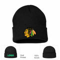 Chicago Blackhawks Black Beanie Hat