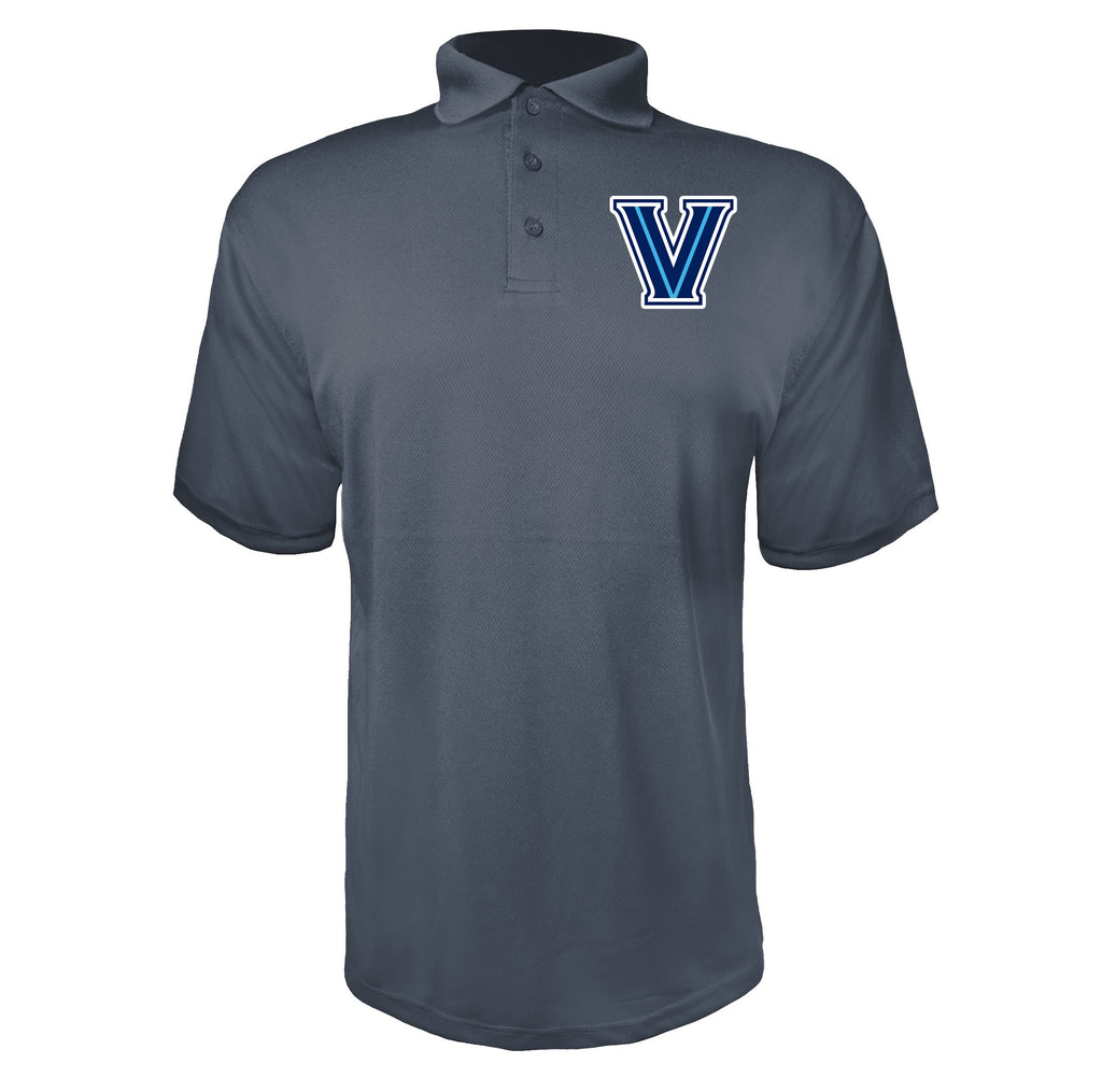 Villanova Wildcats Charcoal polyester polo