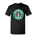 Men's starbucks logo starbucks icon Cotton T-Shirt - Black
