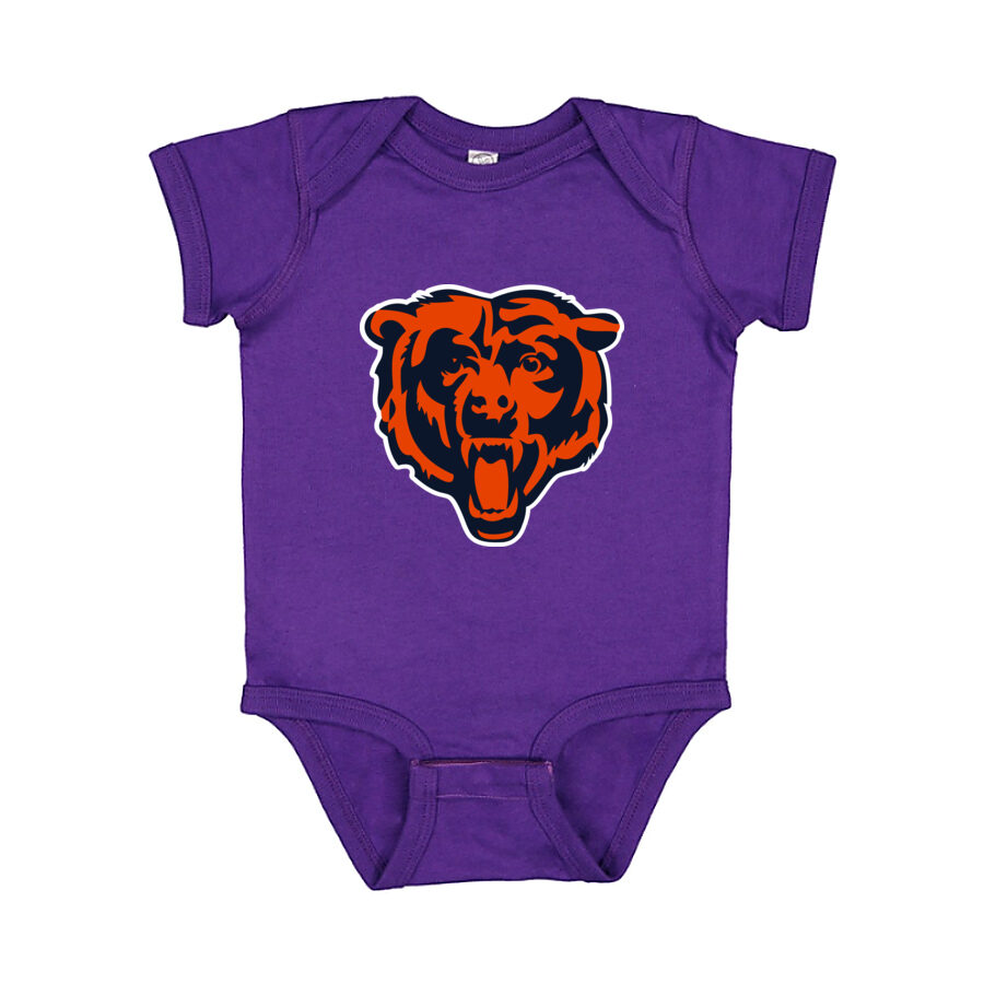 Chicago Bears Baby Romper Onesie - Purple