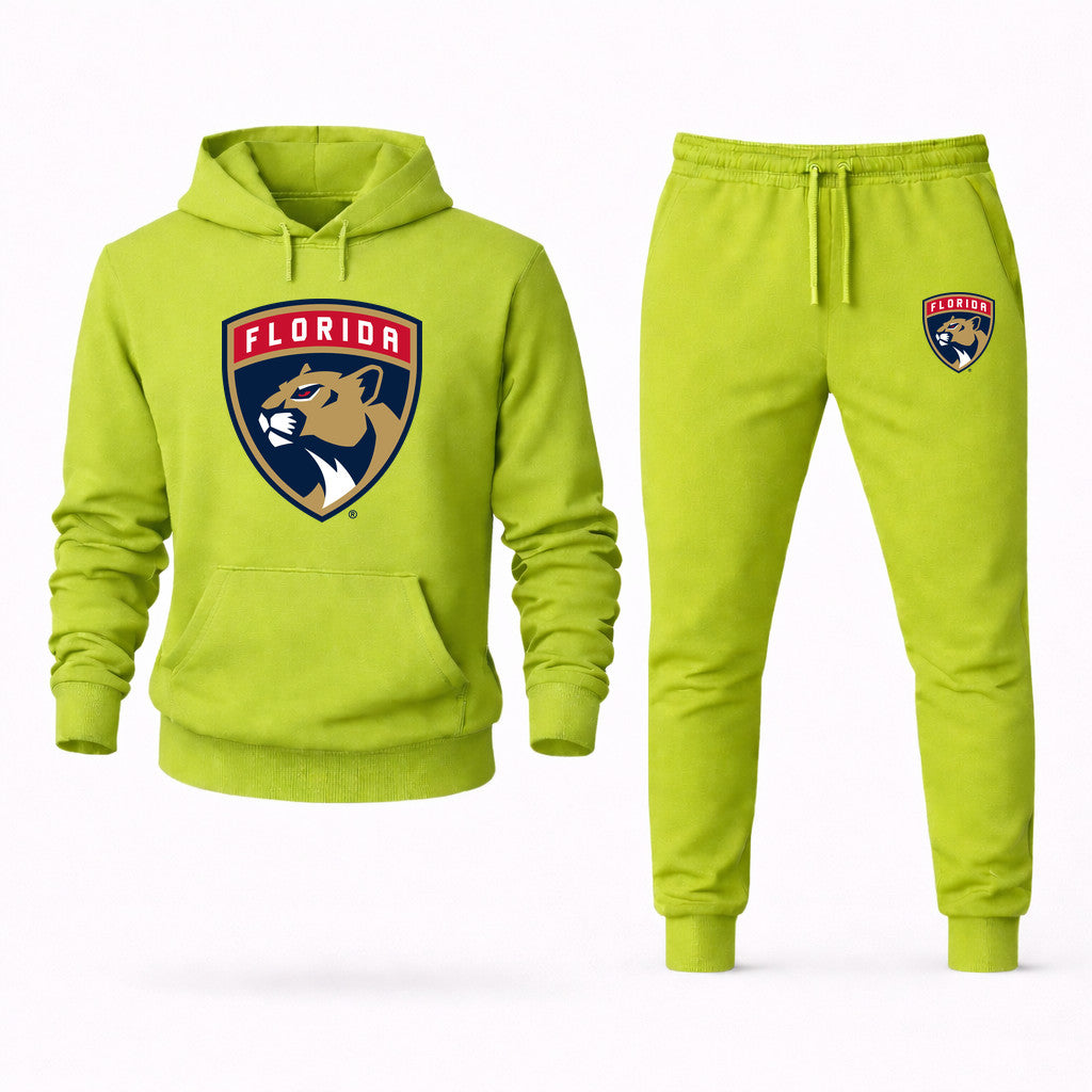 Florida Panthers Hoodie and Joggers Set - Lime Green
