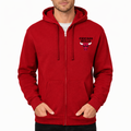 Men's Chicago bulls black Zipper Hoodie - Red