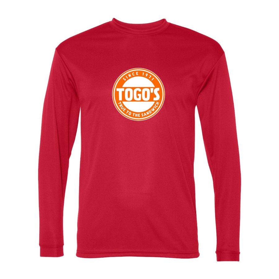Men's Togos Polyester Long Sleeve T-Shirt - Red
