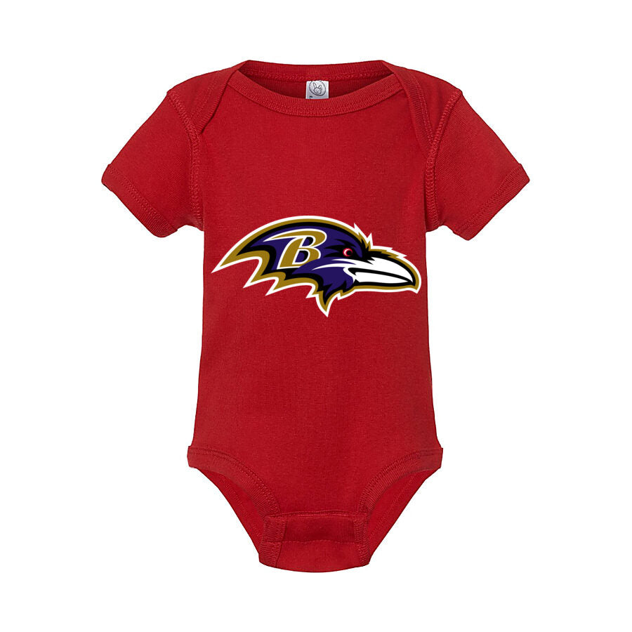 Baltimore Ravens Baby Romper Onesie - Red