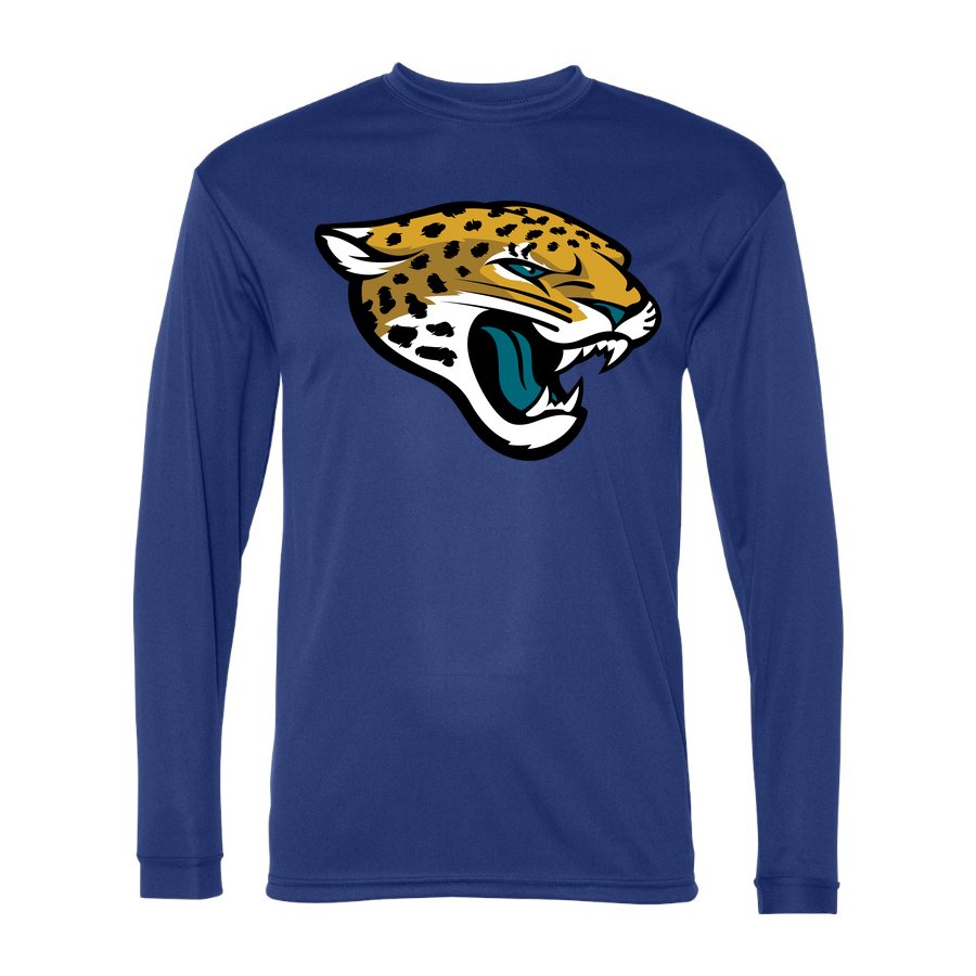 Men's Jacksonville Jaguars Polyester Long Sleeve T-Shirt - Royal Blue