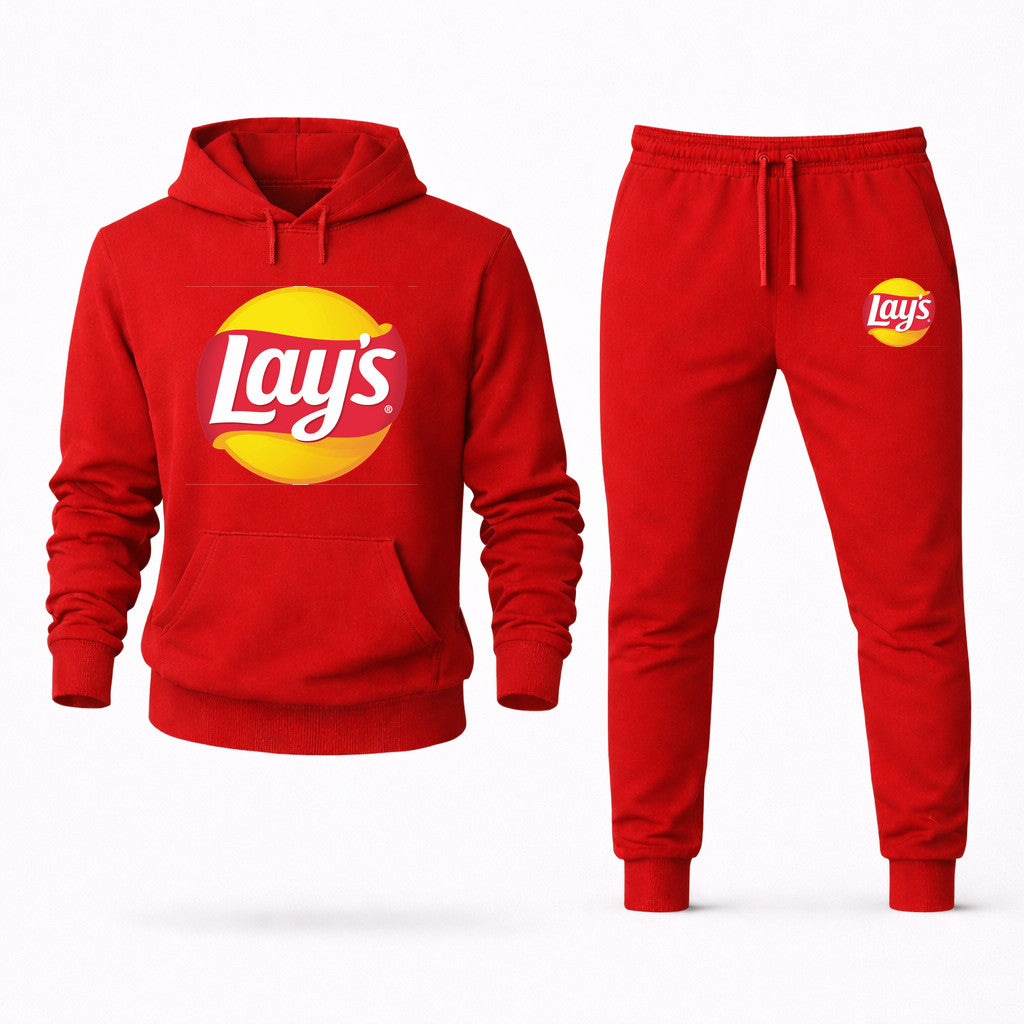 Lay's Hoodie and Joggers Set - Red