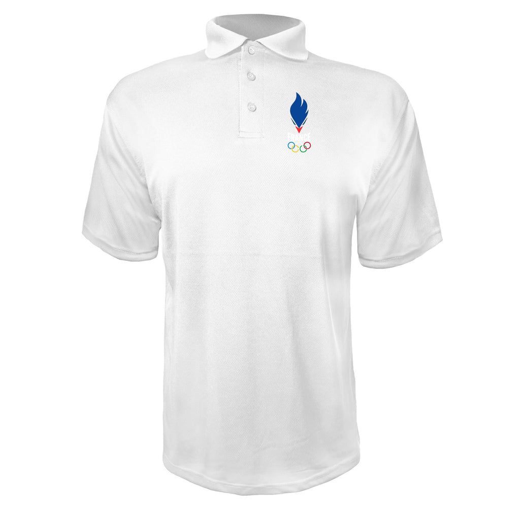 France 2024 white White polyester polo