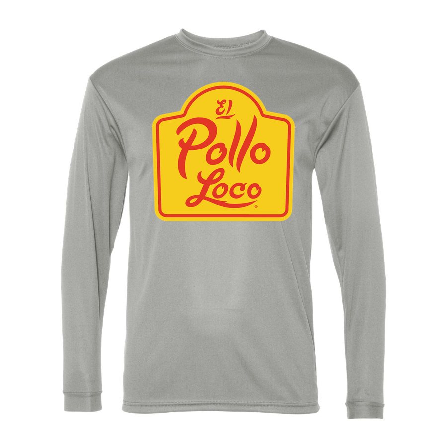 Men's El Pollo Loco Polyester Long Sleeve T-Shirt - Silver