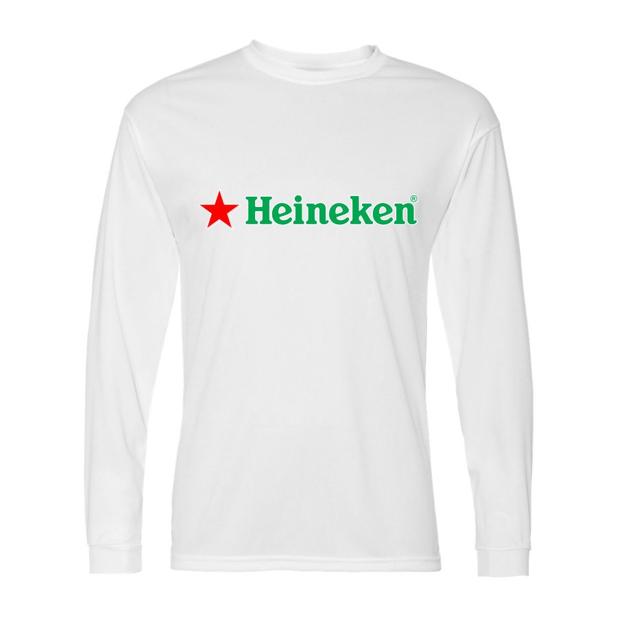 Men's Heineken Polyester Long Sleeve T-Shirt - White