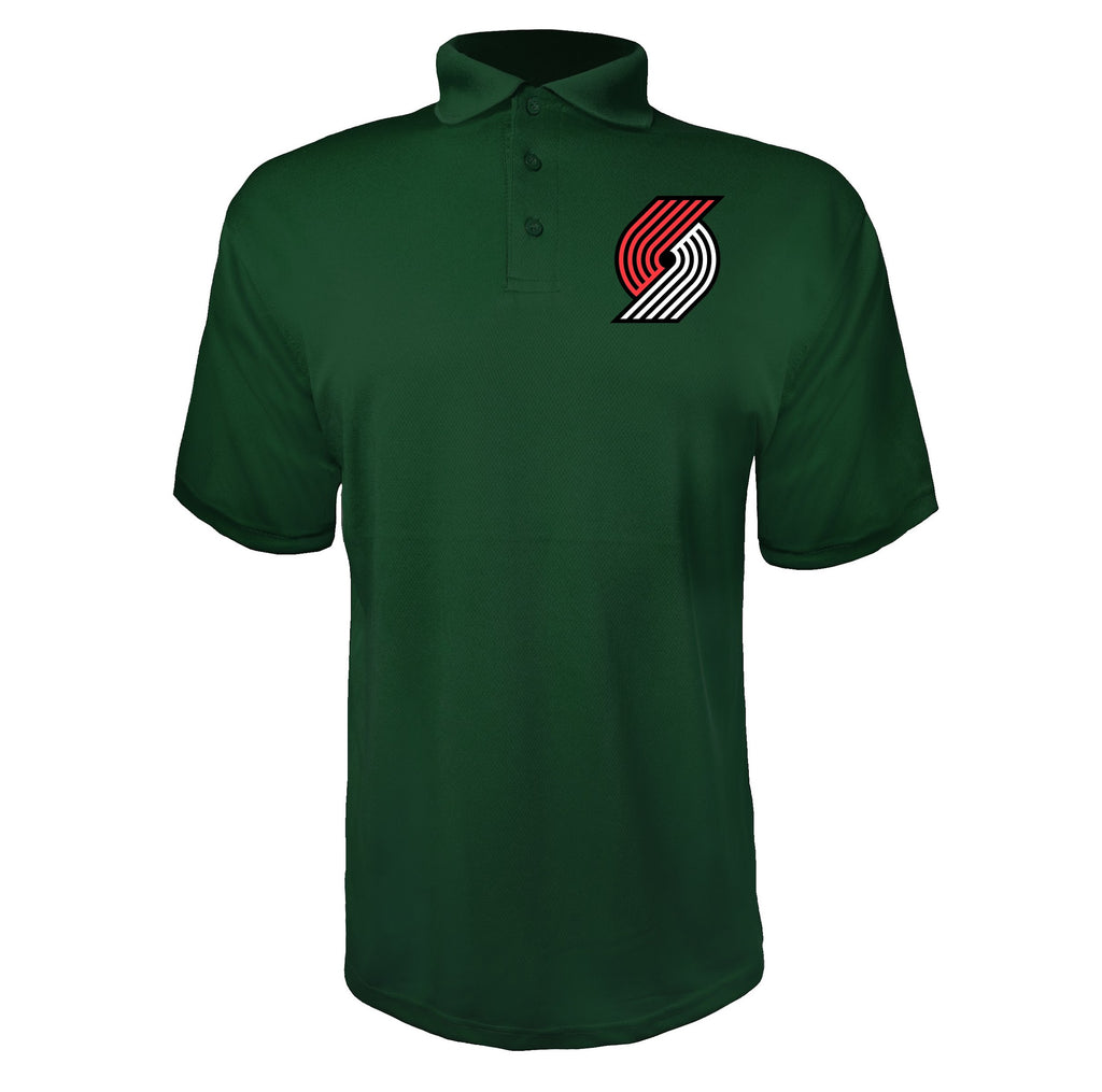 Portland Trail Blazers Green polyester polo