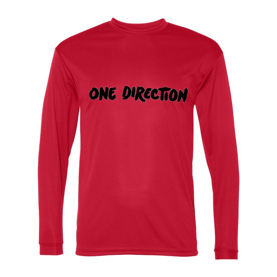 Men's One Direction Polyester Long Sleeve T-Shirt - Red