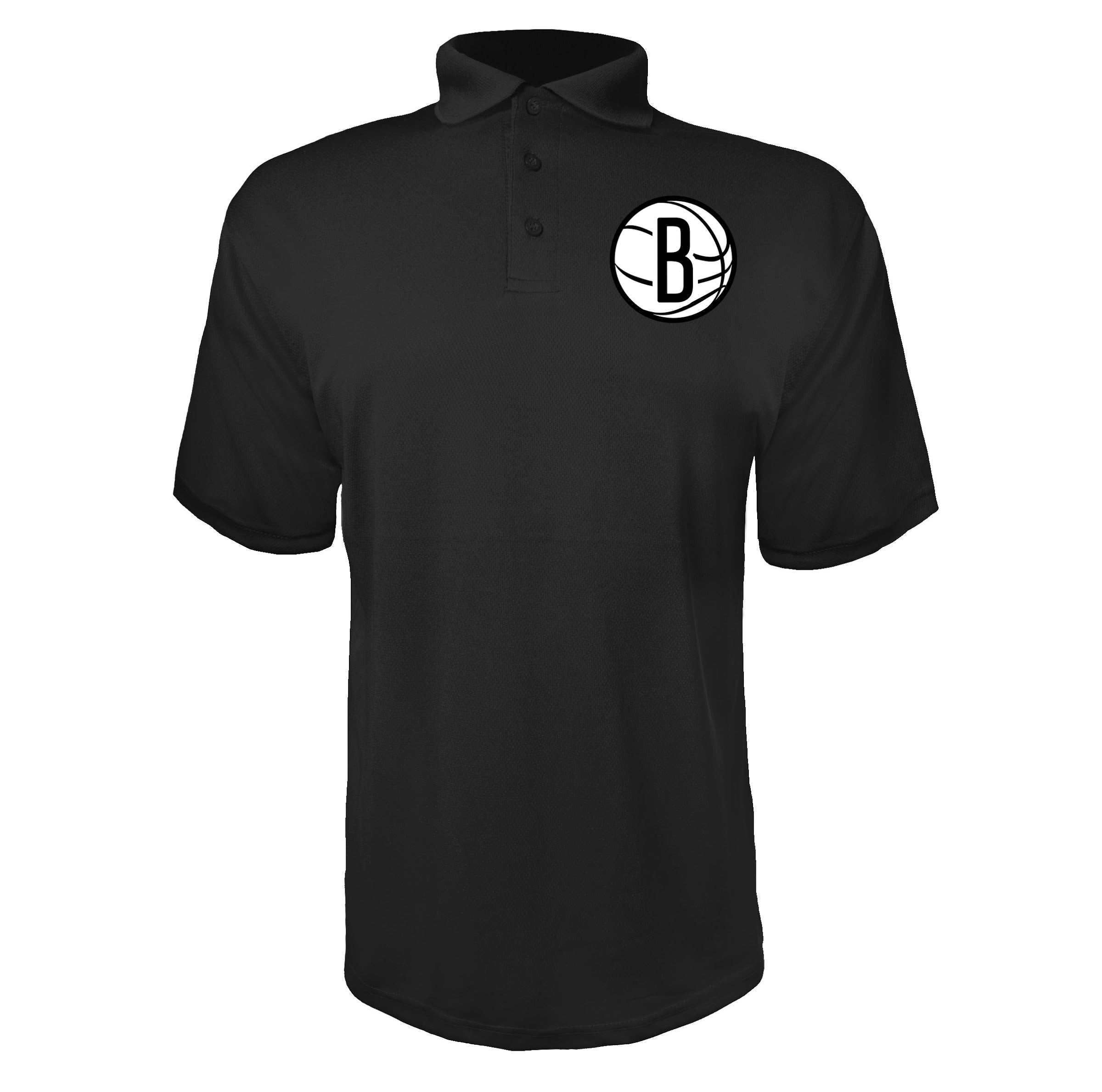 Brooklyn Nets Black polyester polo
