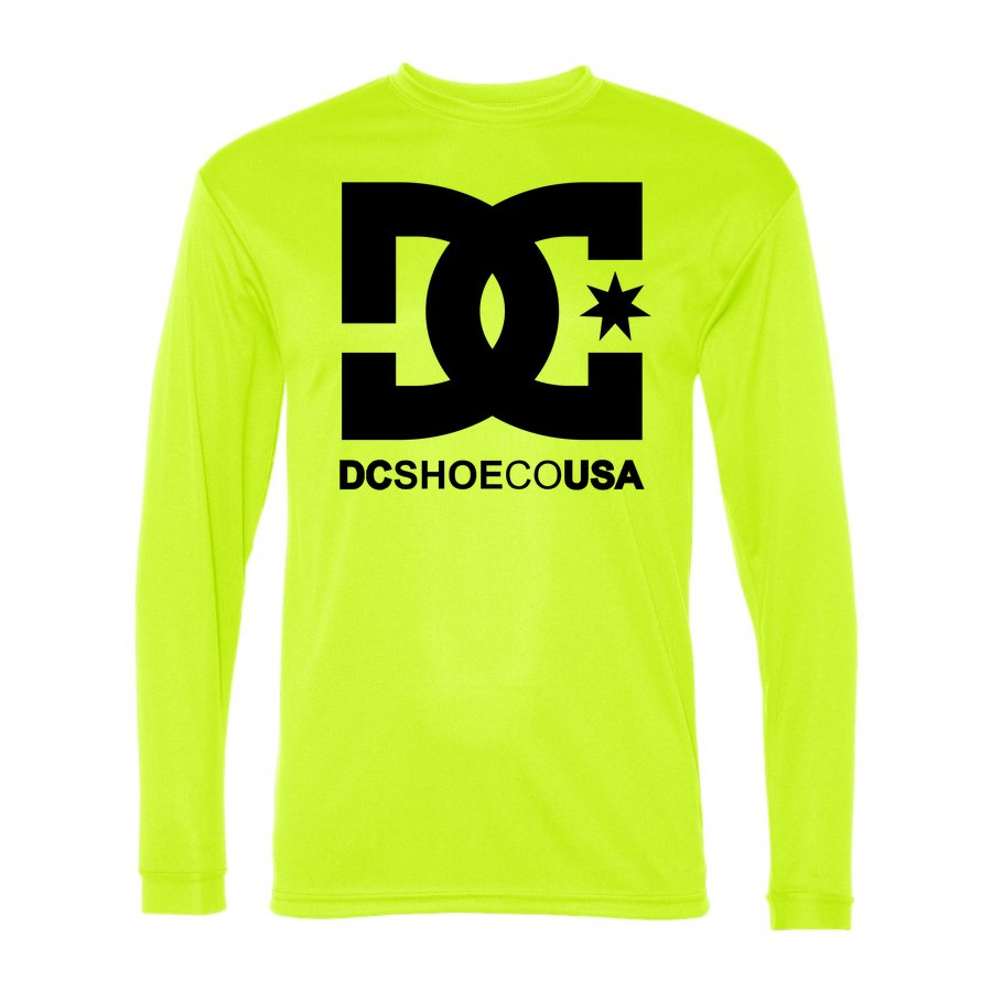 Men's DC Polyester Long Sleeve T-Shirt - Safety Yellow