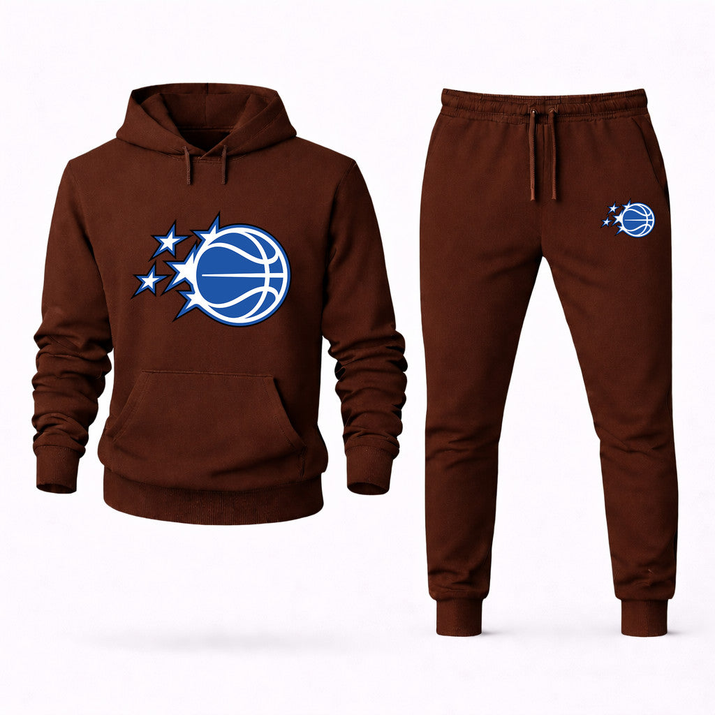 Orlando Magic Hoodie and Joggers Set - Brown