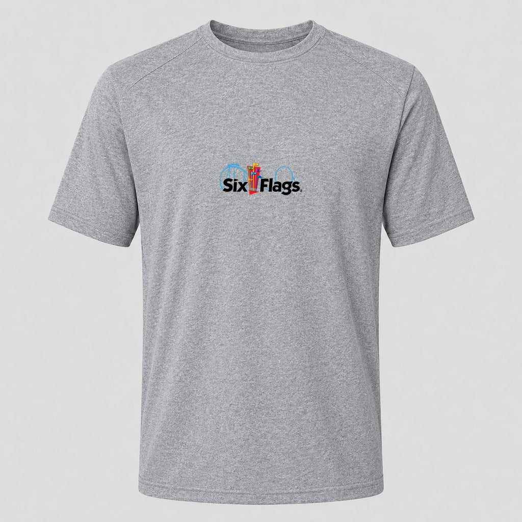 Men's Six Flags Performance T-Shirt - Gray