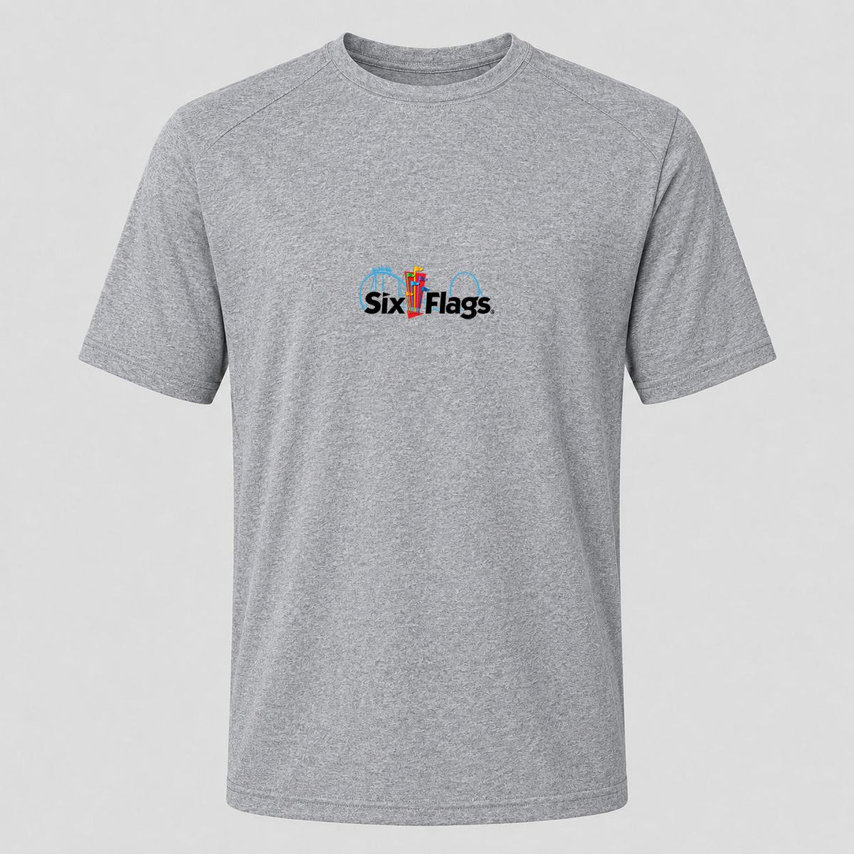 Men's Six Flags Performance T-Shirt - Gray