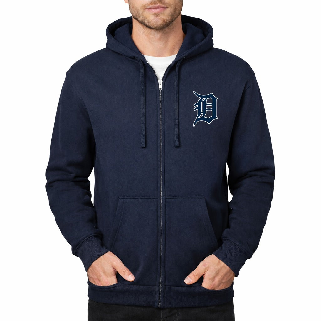 Men's Detroit Tigers Zipper Hoodie - Navy