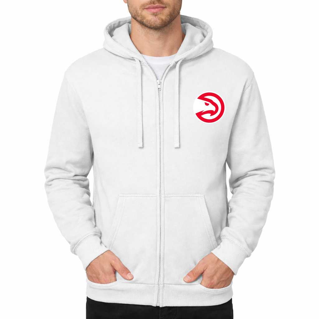 Men's Atlanta Hawks Zipper Hoodie - White