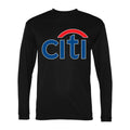 Men's citi bank Polyester Long Sleeve T-Shirt - Black