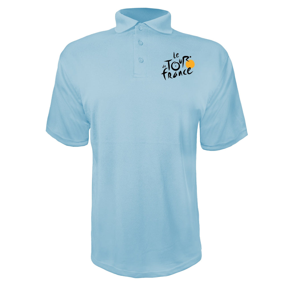 Tour de France Sky Blue polyester polo