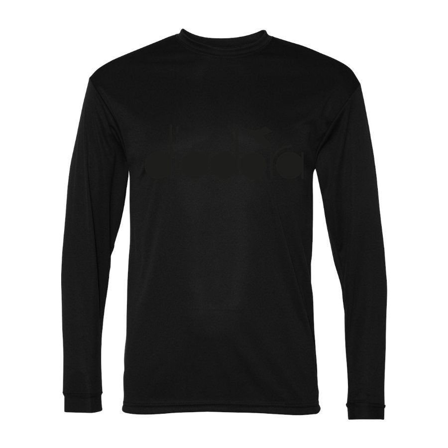 Men's Diadora Polyester Long Sleeve T-Shirt - Black