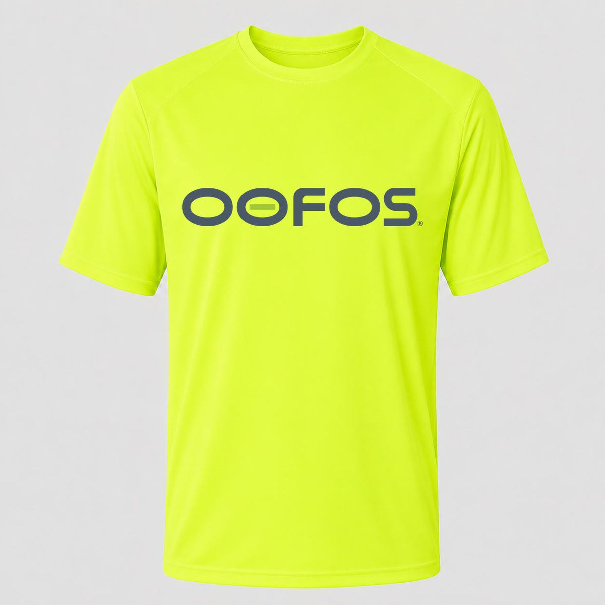 Men's OOFOS Performance T-Shirt - Safety Green