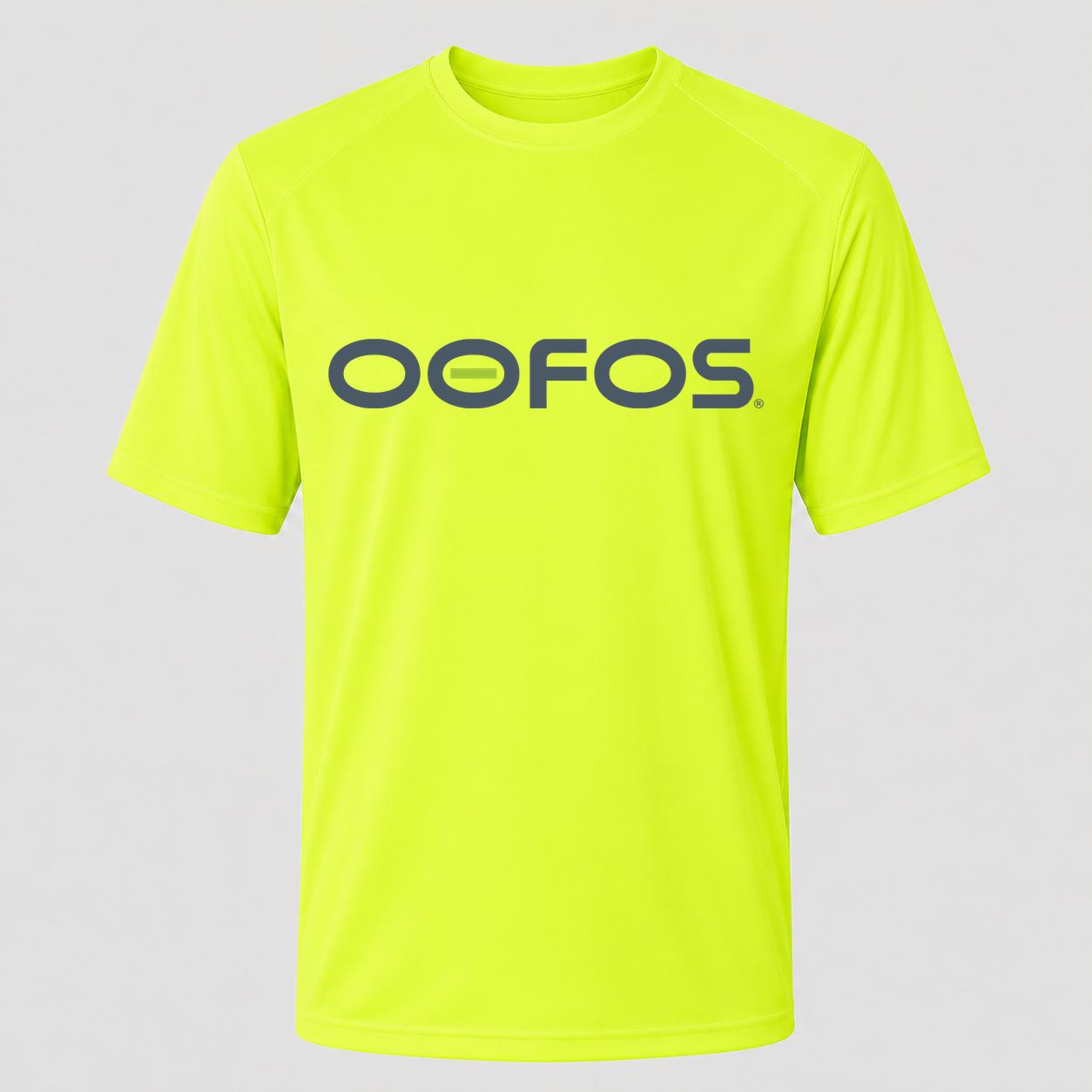 Men's OOFOS Performance T-Shirt - Safety Green
