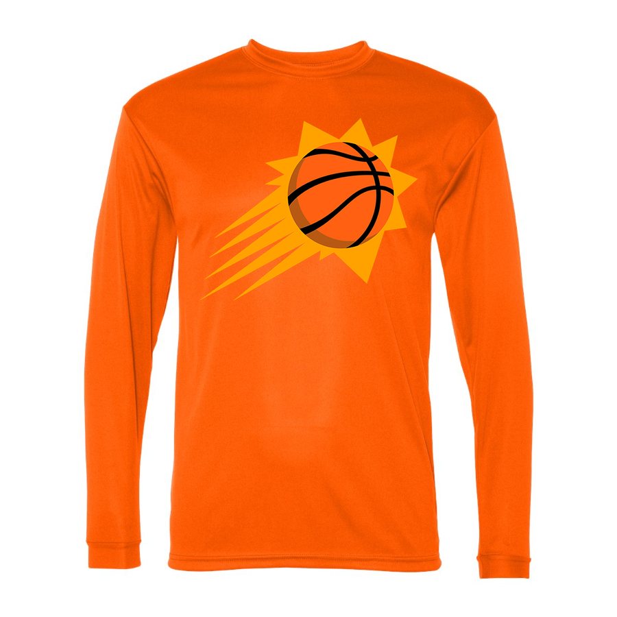 Men's Phoenix Suns Polyester Long Sleeve T-Shirt - Safety Orange