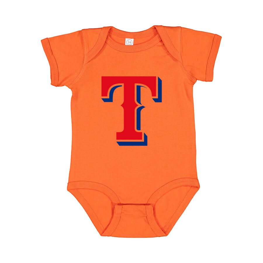 Texas Rangers Baby Romper Onesie - Orange