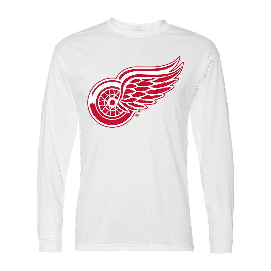 Men's Detroit Red Wings Polyester Long Sleeve T-Shirt - White