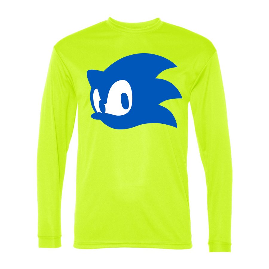Men's Sonic Polyester Long Sleeve T-Shirt - Safety Yellow