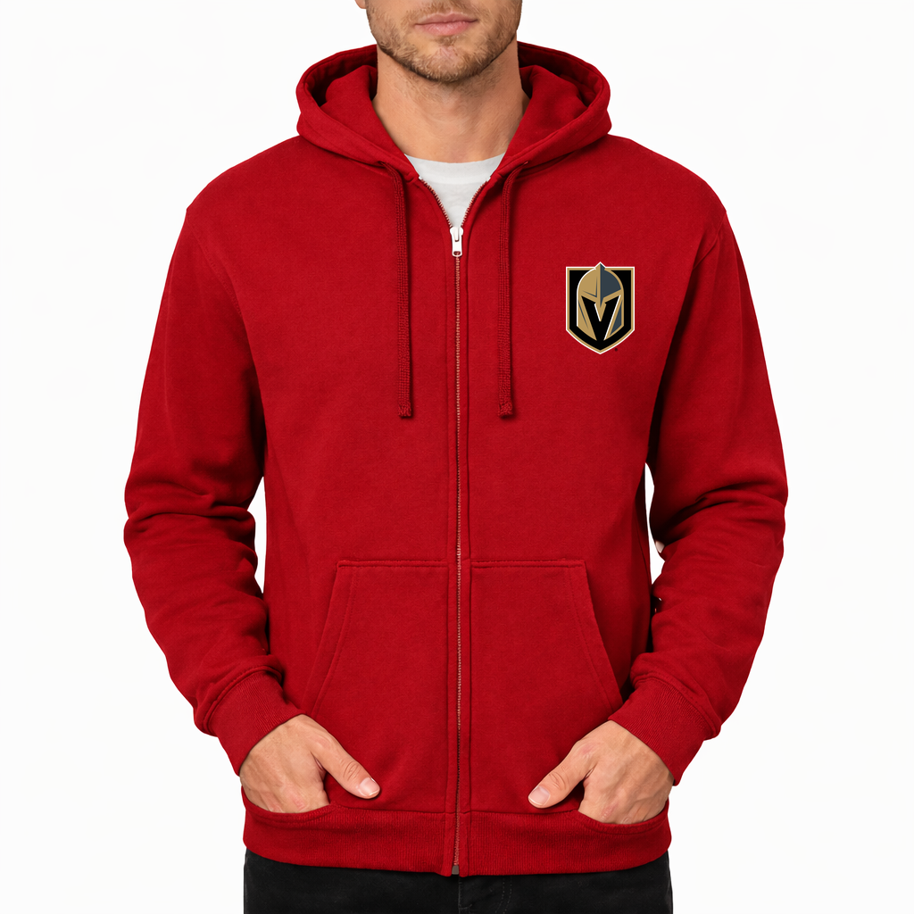 Men's Vegas Golden Knights Zipper Hoodie - Red