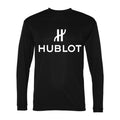 Men's Hublot White Logo Polyester Long Sleeve T-Shirt - Black