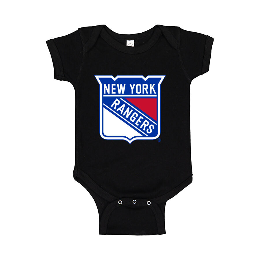 New York Rangers Baby Romper Onesie - Black