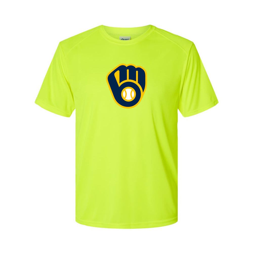 Milwaukee Brewers Polyester T-Shirt - Safety Green
