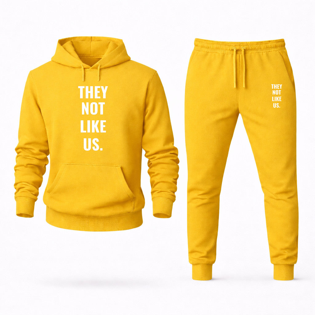 They Not Like Us Hoodie and Joggers Set - Yellow
