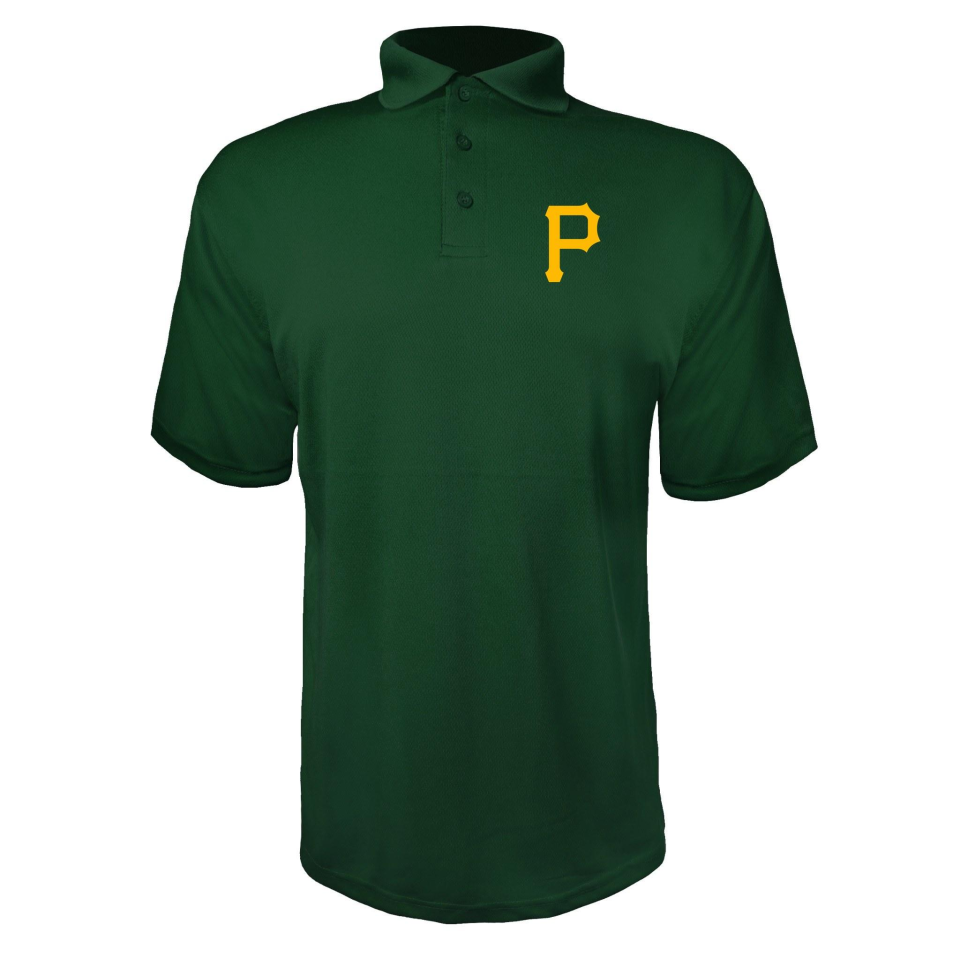 Men's Pittsburgh Pirates Polyester Polo - Forest Green