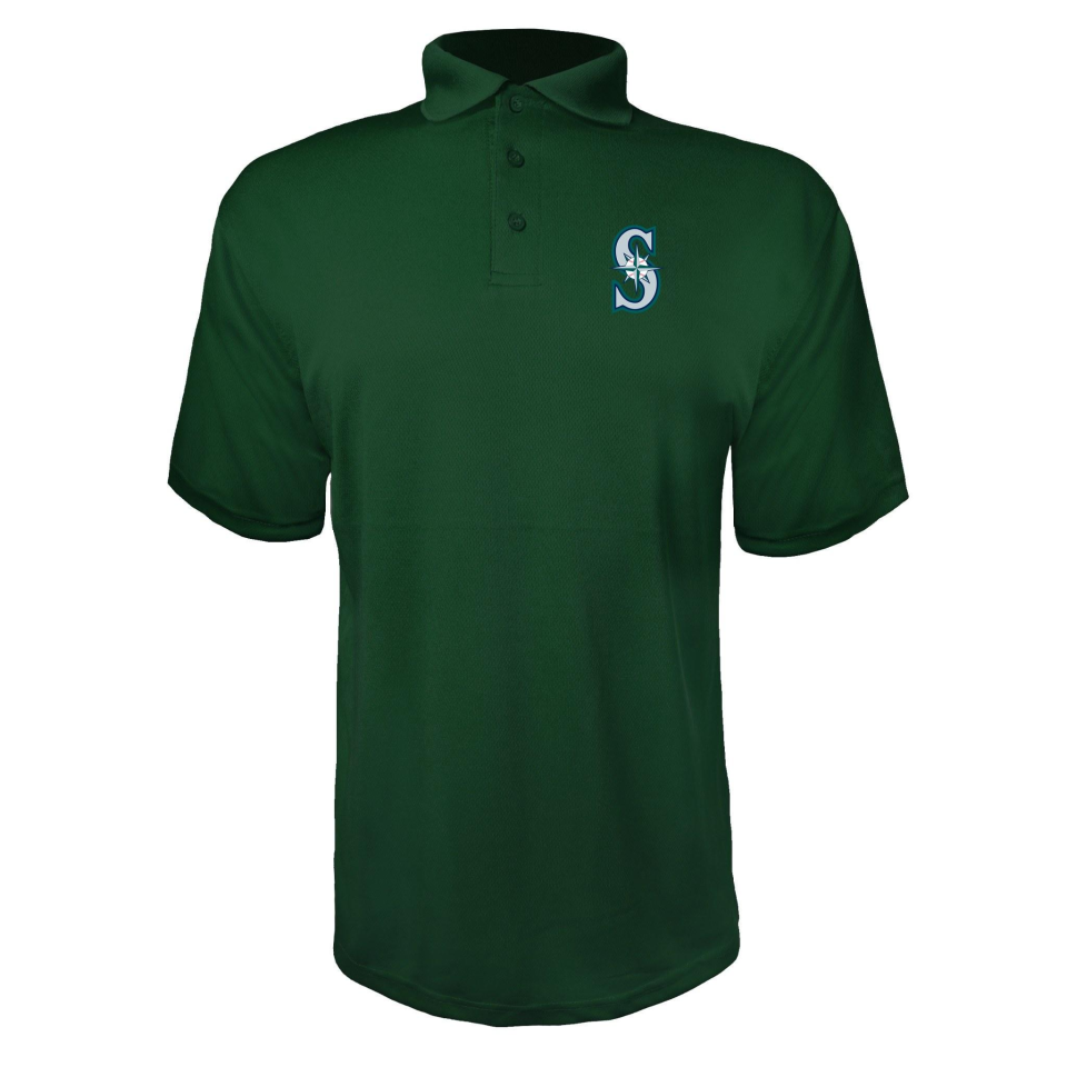 Men's Seattle Mariners Polyester Polo - Forest Green