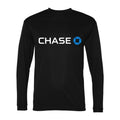 Men's Chase White Logo Polyester Long Sleeve T-Shirt - Black