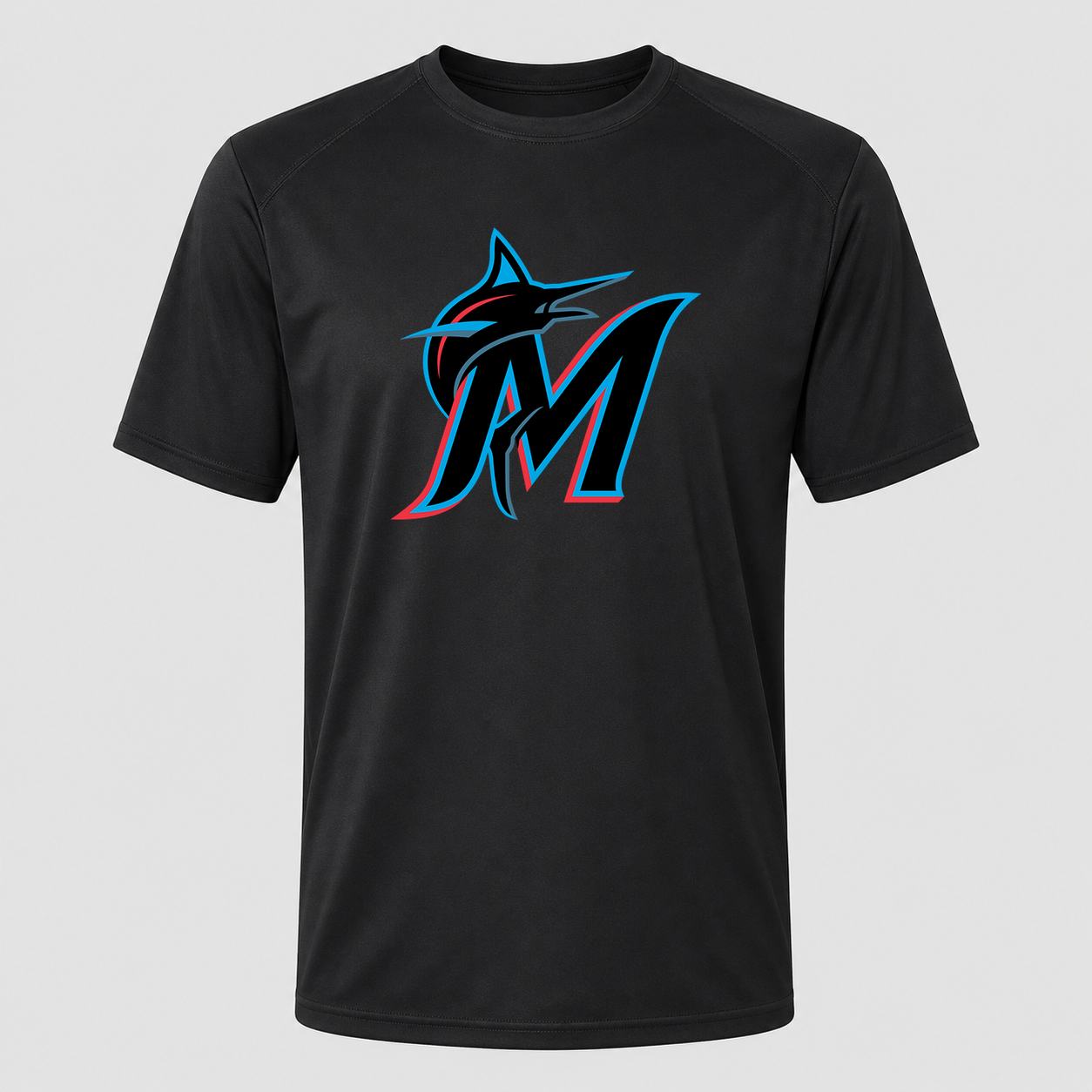 Men's Miami Marlins Performance T-Shirt - Black