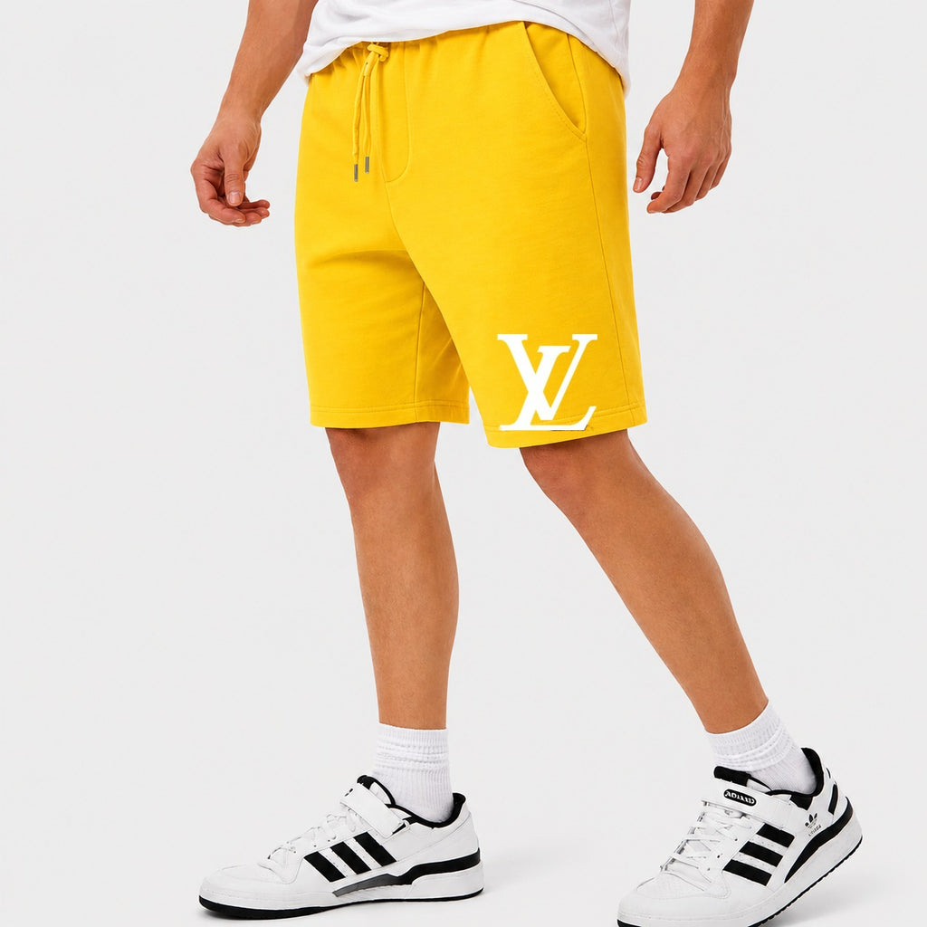 Men's Louis Vuitton White Cotton Shorts - Yellow